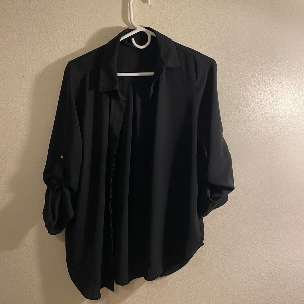 Light black button down.